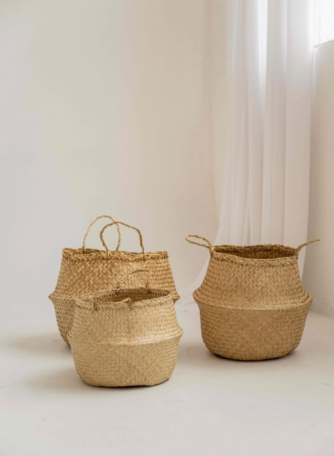 Cesto de fibra con asas S