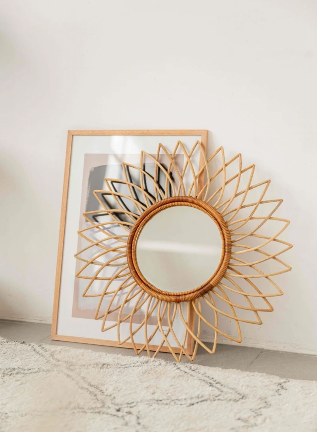 Espejo de rattan Margarita